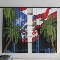 Ay Bendito! Benito Bowl Proud Boricua Window Curtain