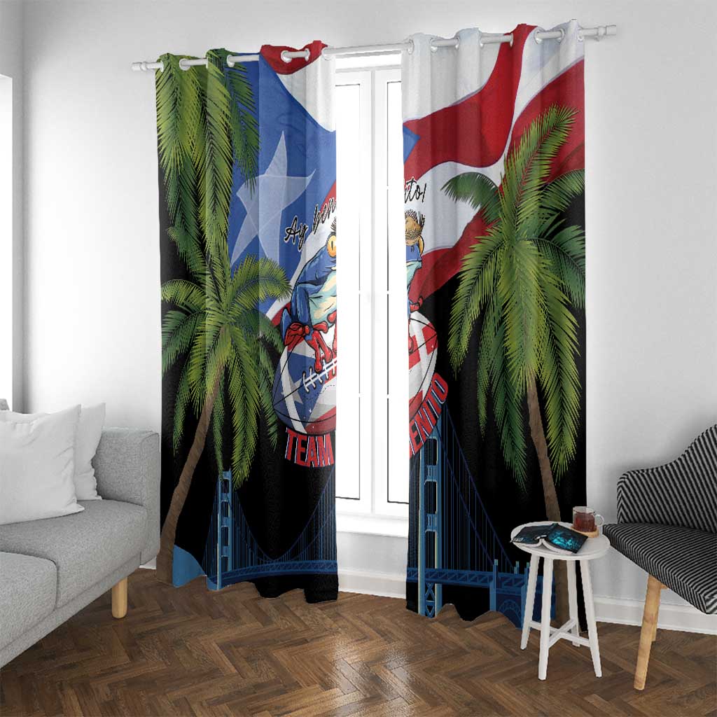 Ay Bendito! Benito Bowl Proud Boricua Window Curtain
