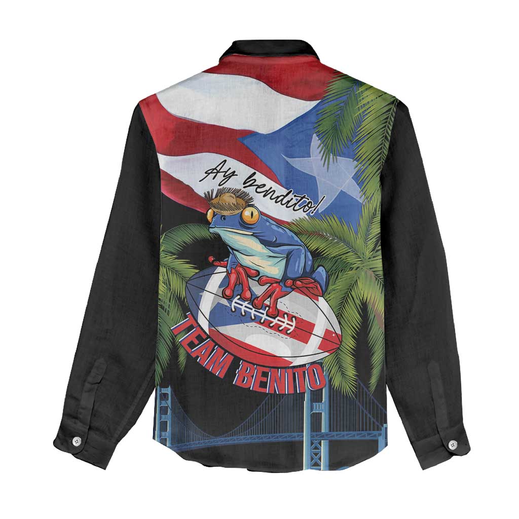 Ay Bendito! Benito Bowl Proud Boricua Women Casual Shirt