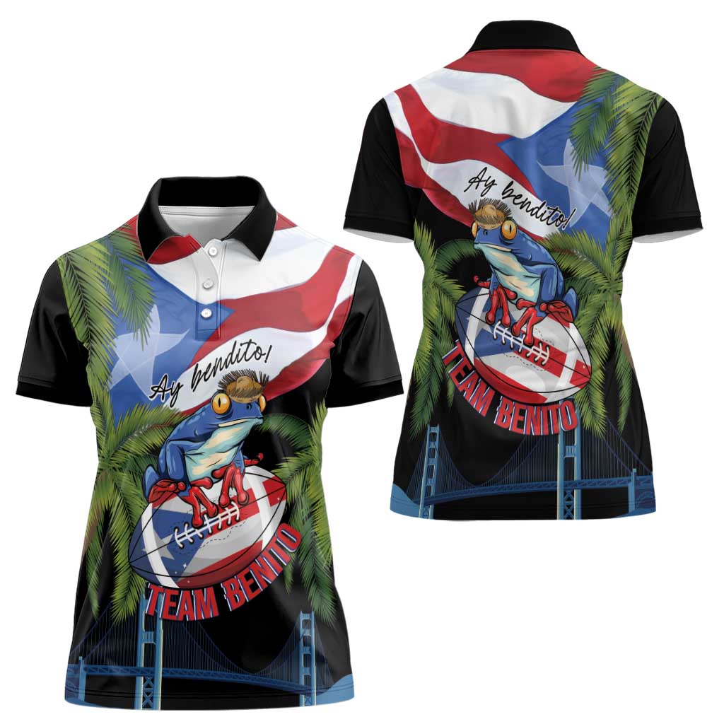 Ay Bendito! Benito Bowl Proud Boricua Women Polo Shirt