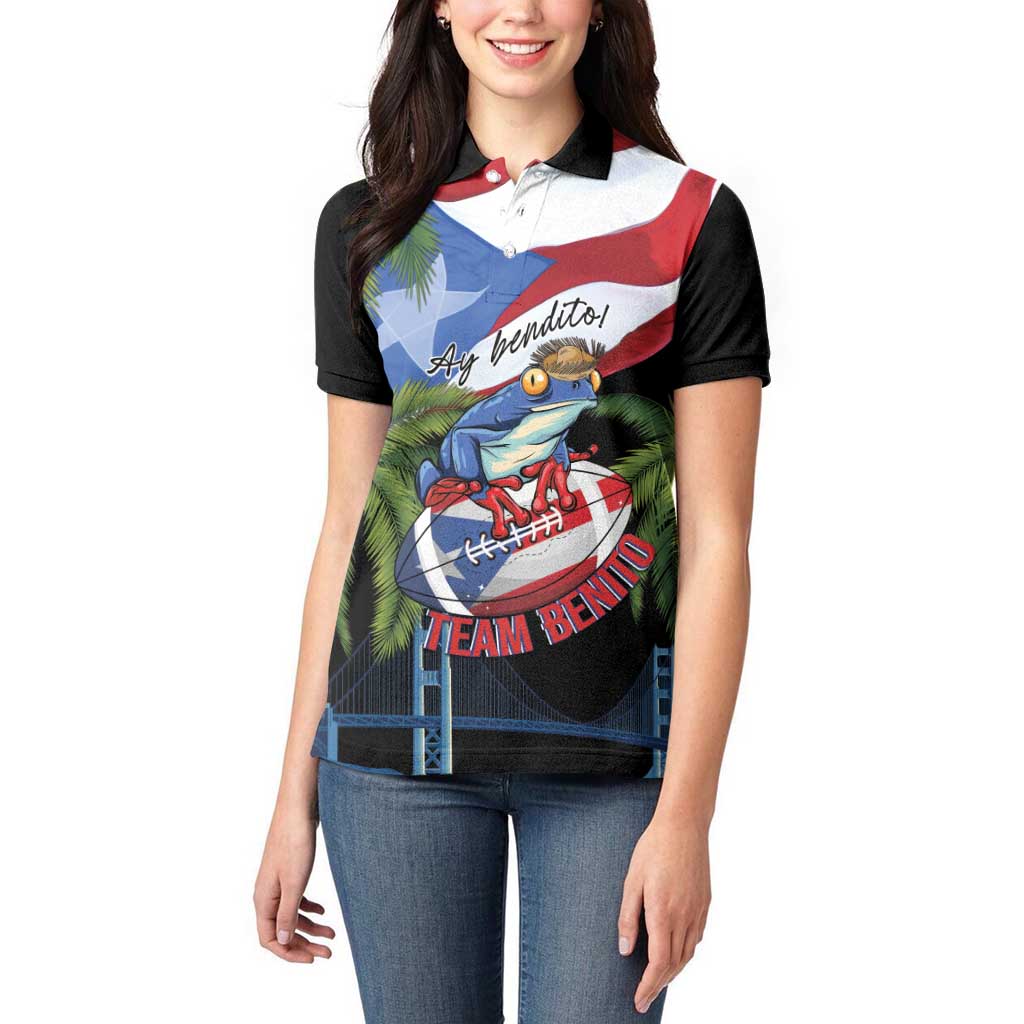Ay Bendito! Benito Bowl Proud Boricua Women Polo Shirt