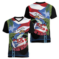Ay Bendito! Benito Bowl Proud Boricua Women V-Neck T-Shirt