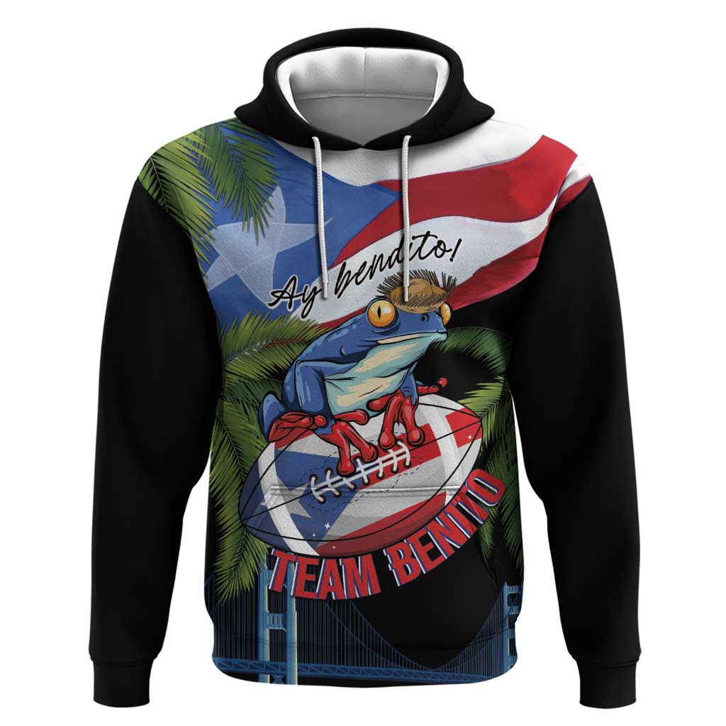 Ay Bendito! Benito Bowl Proud Boricua Zip Hoodie