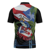 Ay Bendito! Benito Bowl Proud Boricua Zipper Polo Shirt