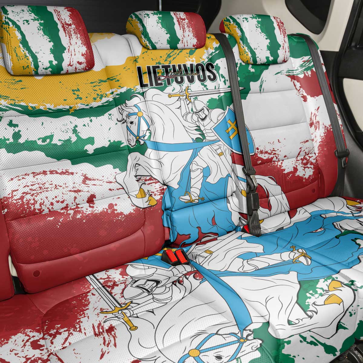 Lithuania Back Car Seat Cover Lietuvos Artsy Vytis