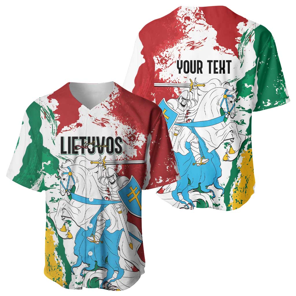 Lithuania Personalized Baseball Jersey Lietuvos Artsy Vytis