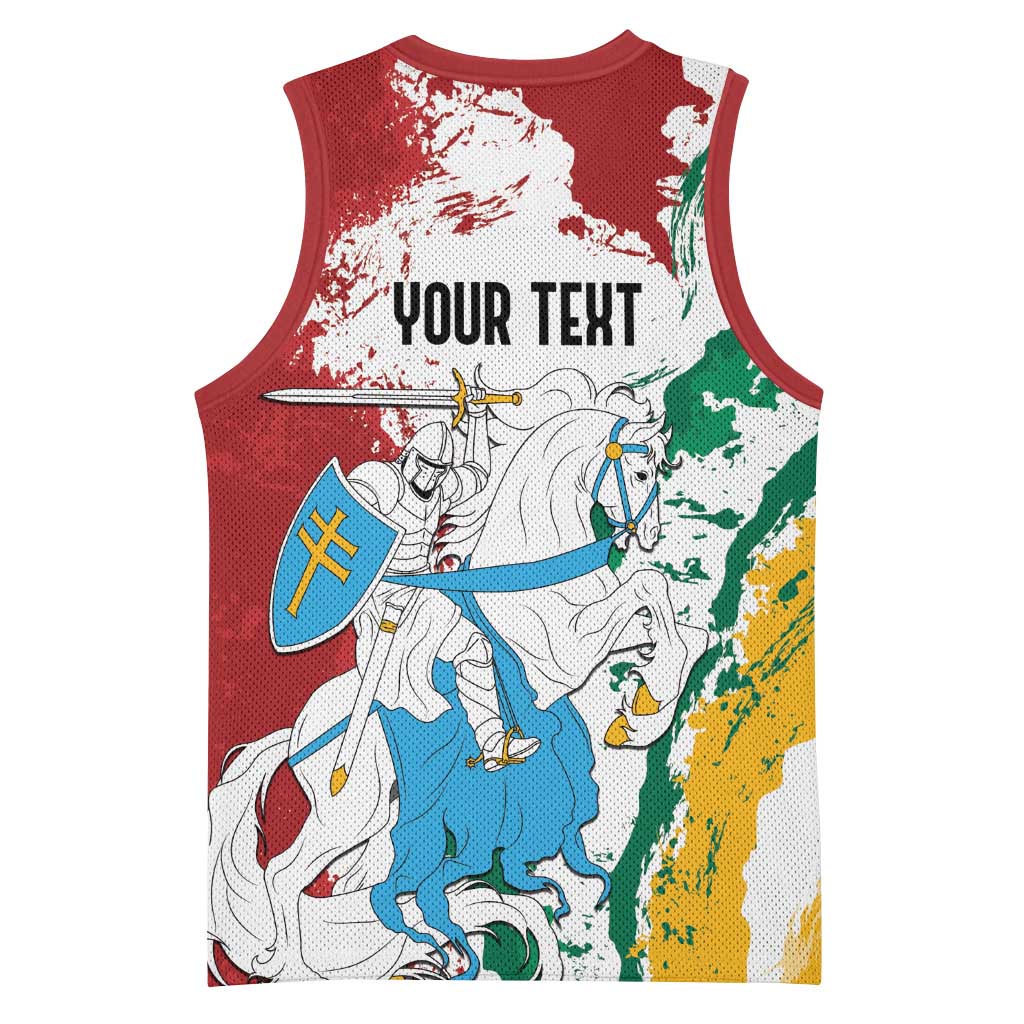 Lithuania Personalized Basketball Jersey Lietuvos Artsy Vytis