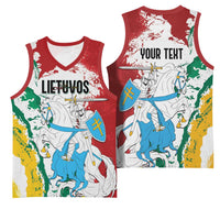 Lithuania Personalized Basketball Jersey Lietuvos Artsy Vytis