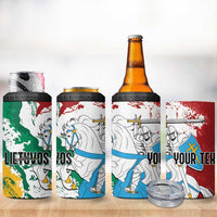 Lithuania Personalized 4 in 1 Can Cooler Tumbler Lietuvos Artsy Vytis
