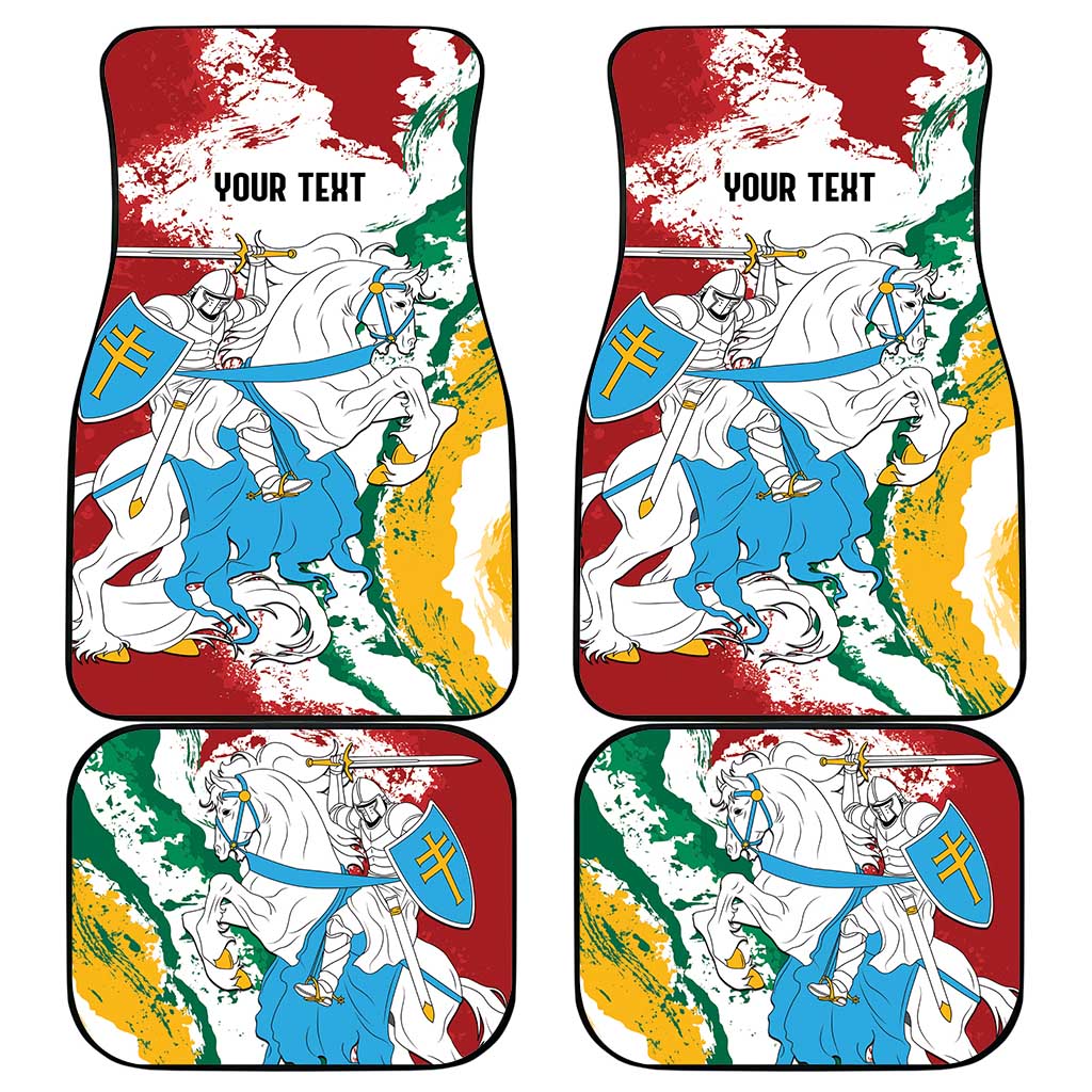 Lithuania Personalized Car Mats Lietuvos Artsy Vytis