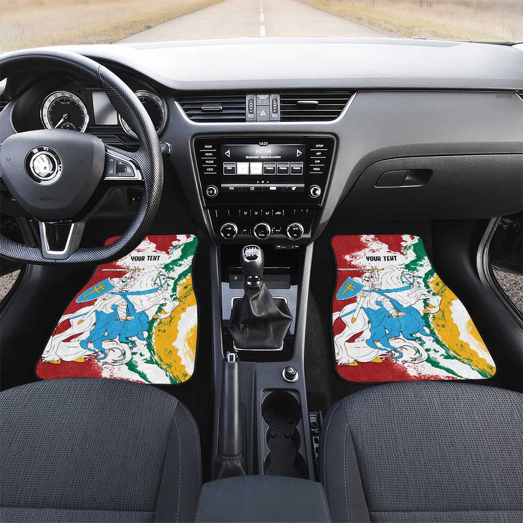 Lithuania Personalized Car Mats Lietuvos Artsy Vytis