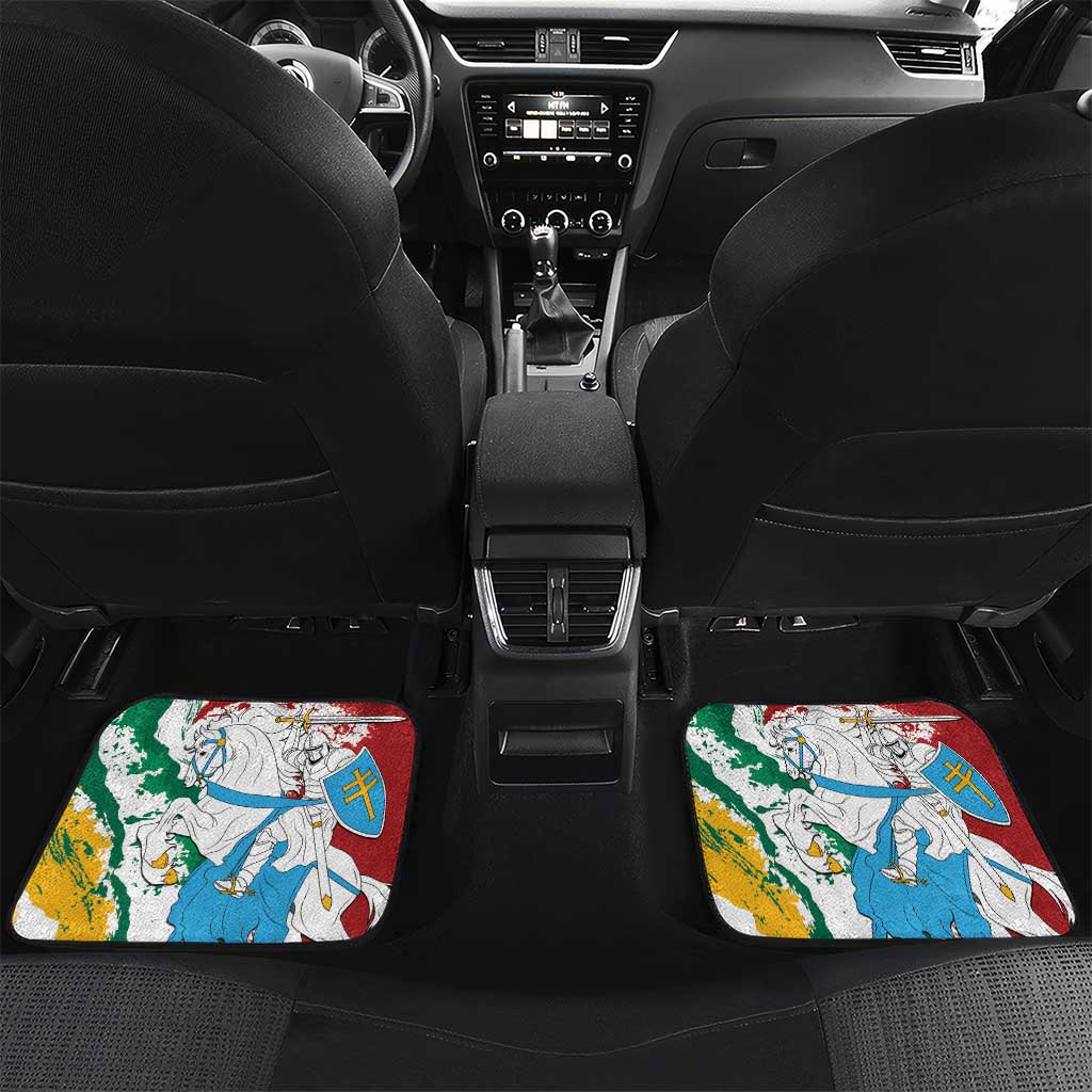 Lithuania Personalized Car Mats Lietuvos Artsy Vytis