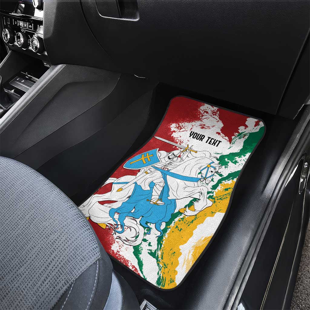 Lithuania Personalized Car Mats Lietuvos Artsy Vytis