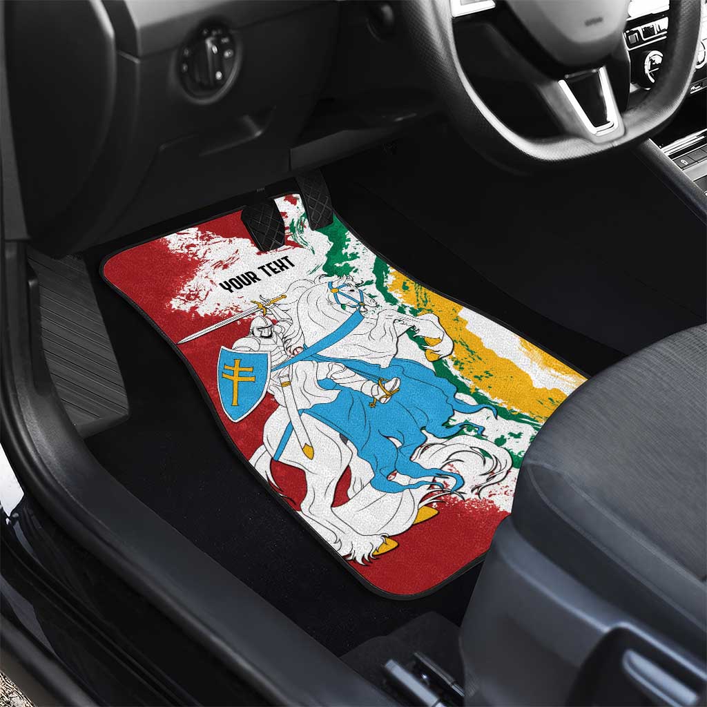 Lithuania Personalized Car Mats Lietuvos Artsy Vytis