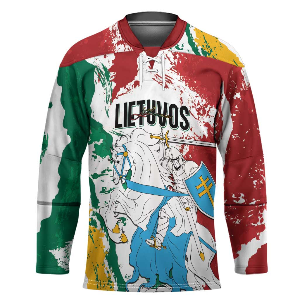 Lithuania Personalized Hockey Jersey Lietuvos Artsy Vytis
