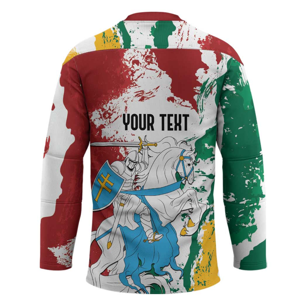 Lithuania Personalized Hockey Jersey Lietuvos Artsy Vytis