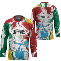 Lithuania Personalized Hockey Jersey Lietuvos Artsy Vytis