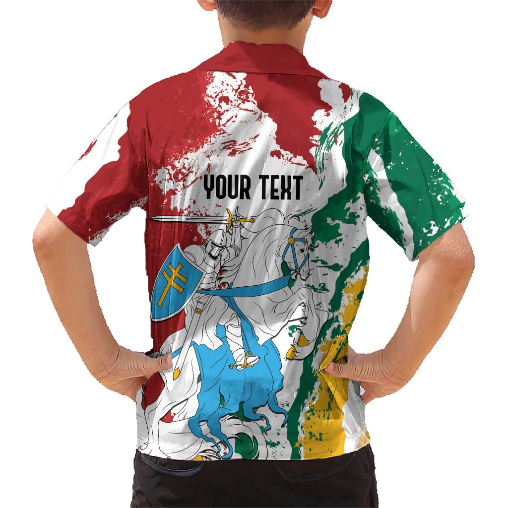 Lithuania Personalized Kid Hawaiian Shirt Lietuvos Artsy Vytis