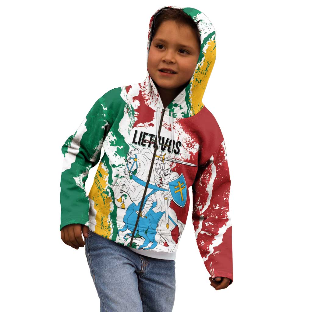 Lithuania Personalized Kid Hoodie Lietuvos Artsy Vytis