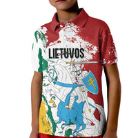 Lithuania Personalized Kid Polo Shirt Lietuvos Artsy Vytis
