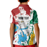 Lithuania Personalized Kid Polo Shirt Lietuvos Artsy Vytis