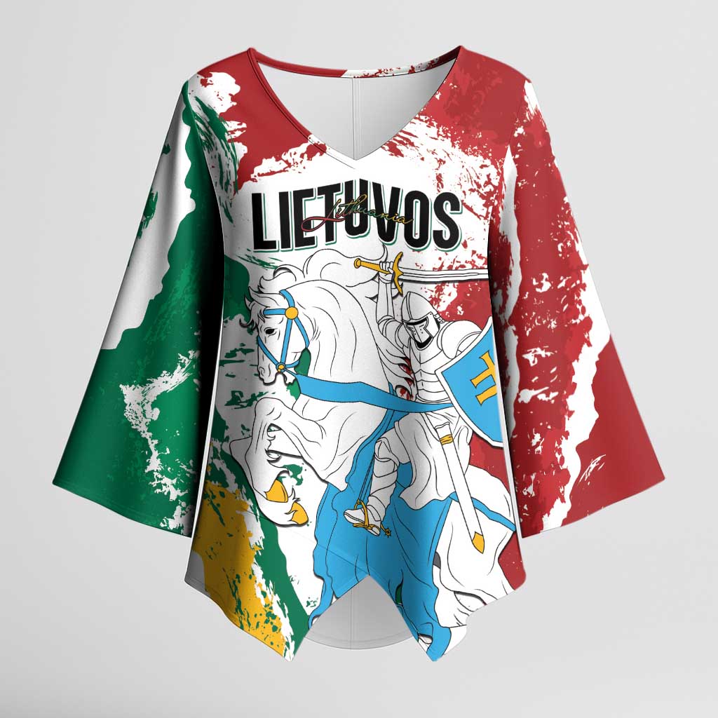 Lithuania Personalized Kimono Sleeve Blouse Lietuvos Artsy Vytis
