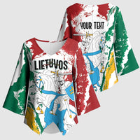 Lithuania Personalized Kimono Sleeve Blouse Lietuvos Artsy Vytis