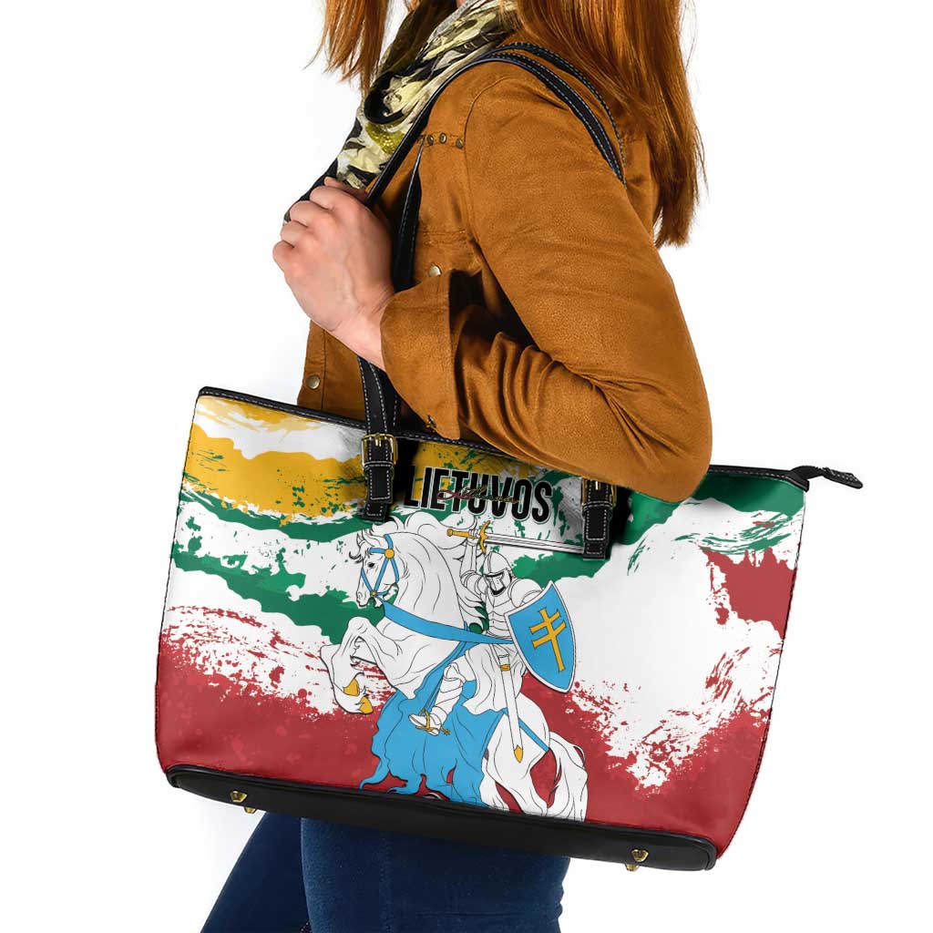 Lithuania Leather Tote Bag Lietuvos Artsy Vytis