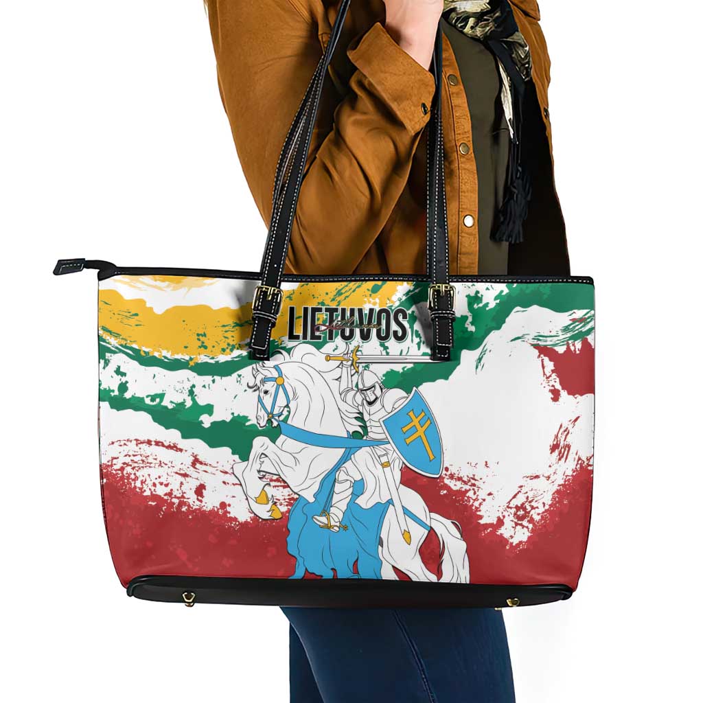 Lithuania Leather Tote Bag Lietuvos Artsy Vytis