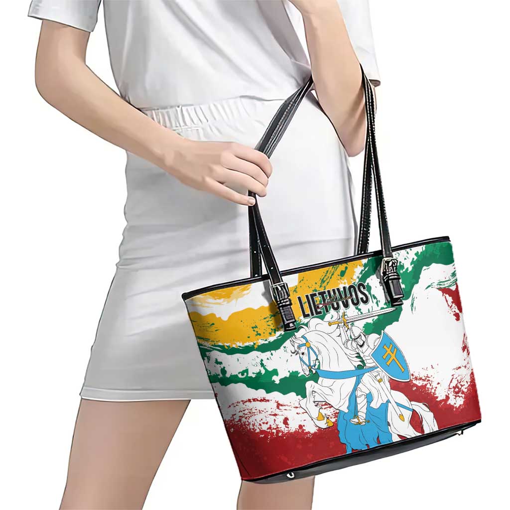 Lithuania Leather Tote Bag Lietuvos Artsy Vytis