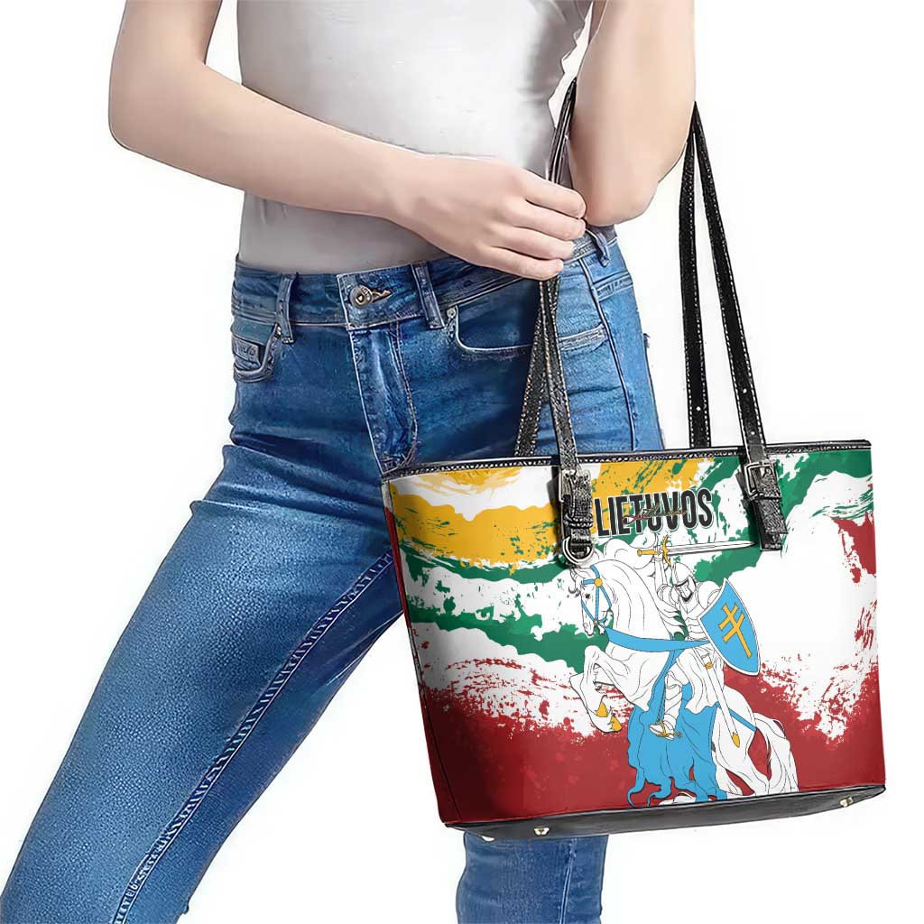 Lithuania Leather Tote Bag Lietuvos Artsy Vytis