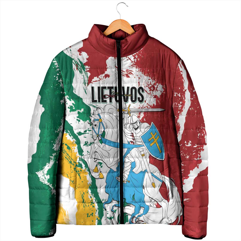 Lithuania Personalized Padded Jacket Lietuvos Artsy Vytis