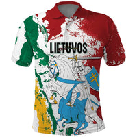 Lithuania Personalized Polo Shirt Lietuvos Artsy Vytis