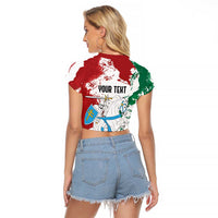 Lithuania Personalized Raglan Cropped T Shirt Lietuvos Artsy Vytis