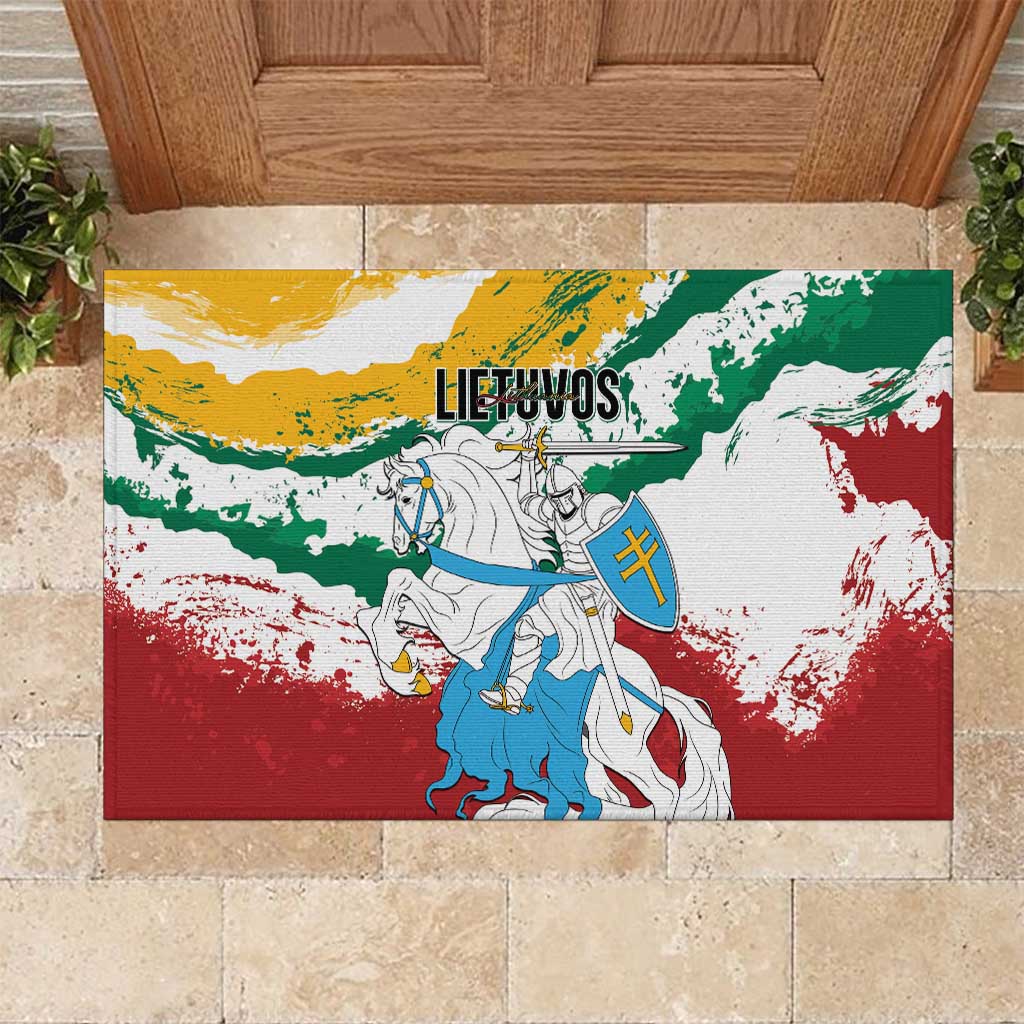 Lithuania Rubber Doormat Lietuvos Artsy Vytis