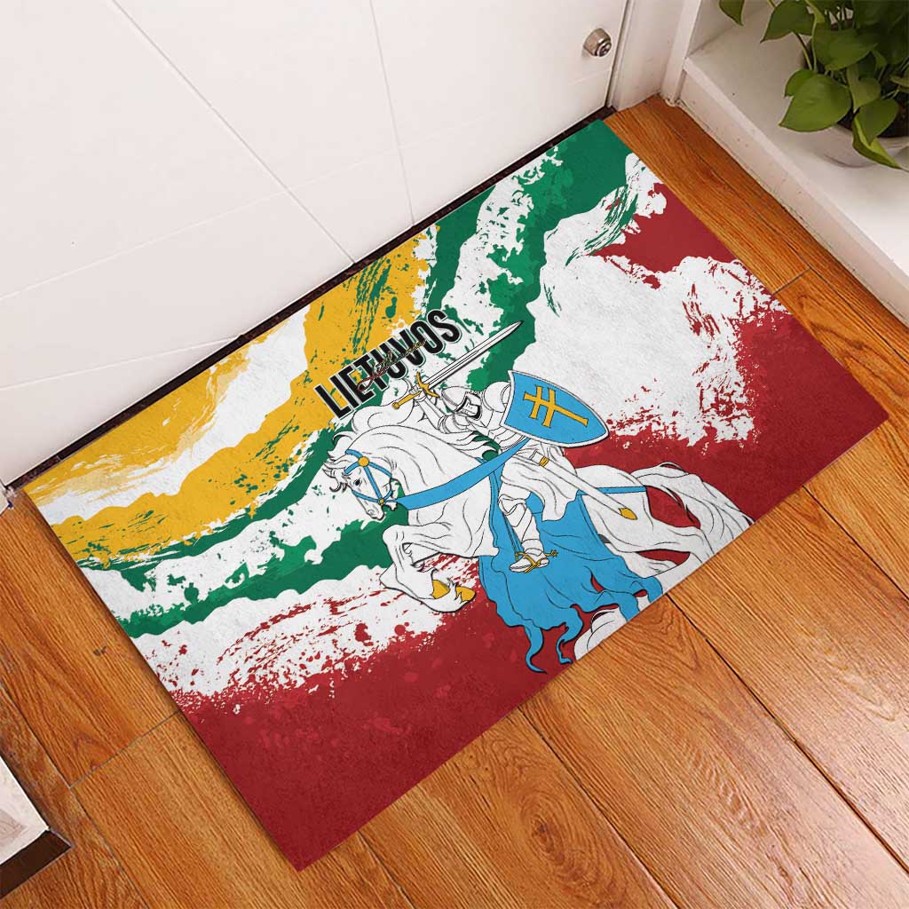Lithuania Rubber Doormat Lietuvos Artsy Vytis