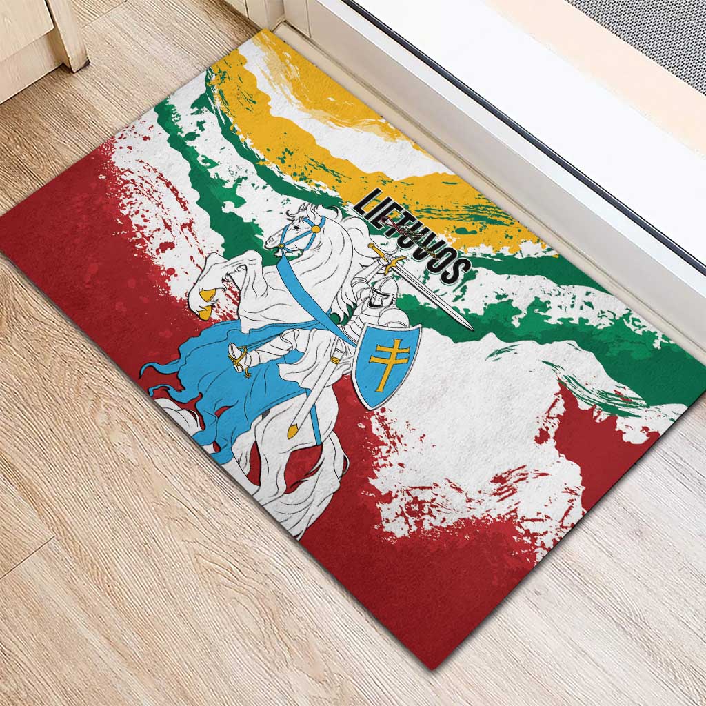 Lithuania Rubber Doormat Lietuvos Artsy Vytis