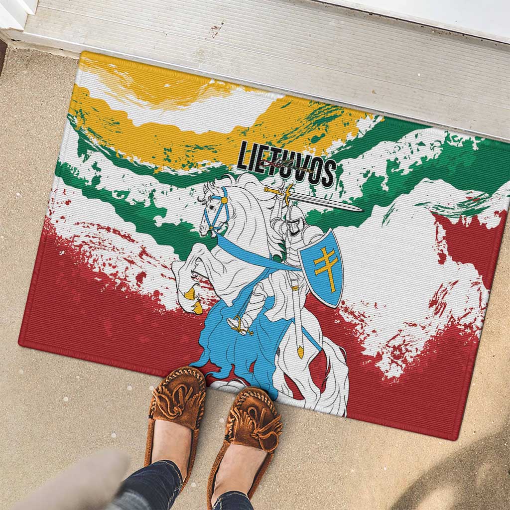 Lithuania Rubber Doormat Lietuvos Artsy Vytis