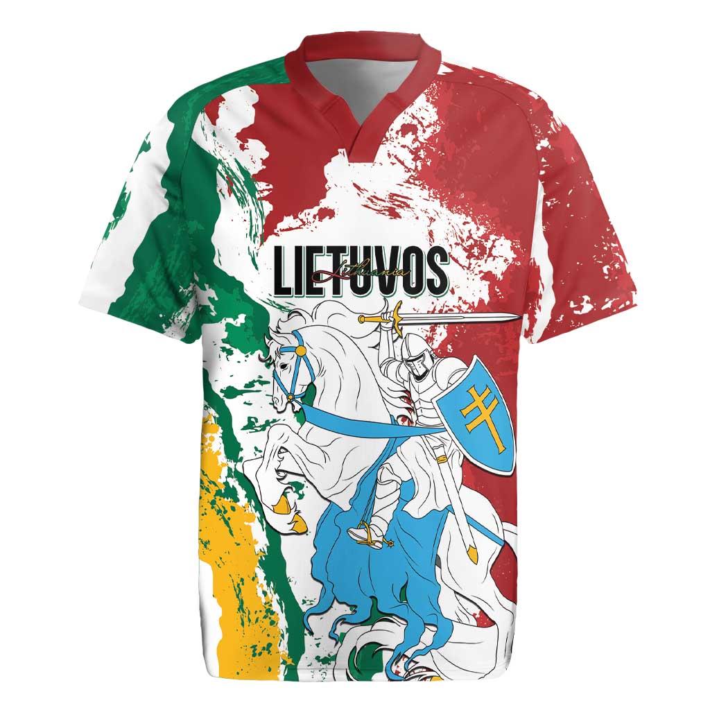 Lithuania Personalized Rugby Jersey Lietuvos Artsy Vytis