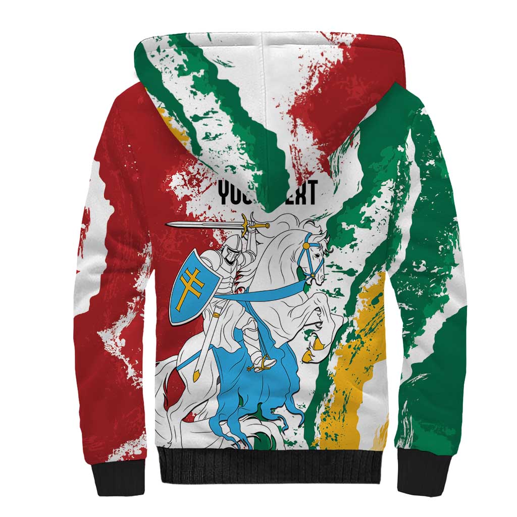 Lithuania Personalized Sherpa Hoodie Lietuvos Artsy Vytis