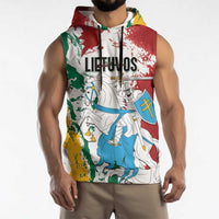 Lithuania Personalized Sleeveless Hoodie Lietuvos Artsy Vytis