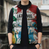 Lithuania Personalized Sleeveless Puffer Jacket Lietuvos Artsy Vytis