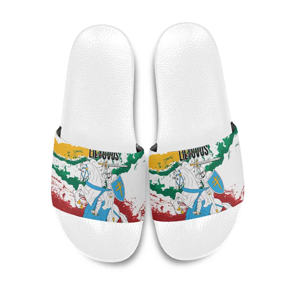 Lithuania Slide Sandals Lietuvos Artsy Vytis