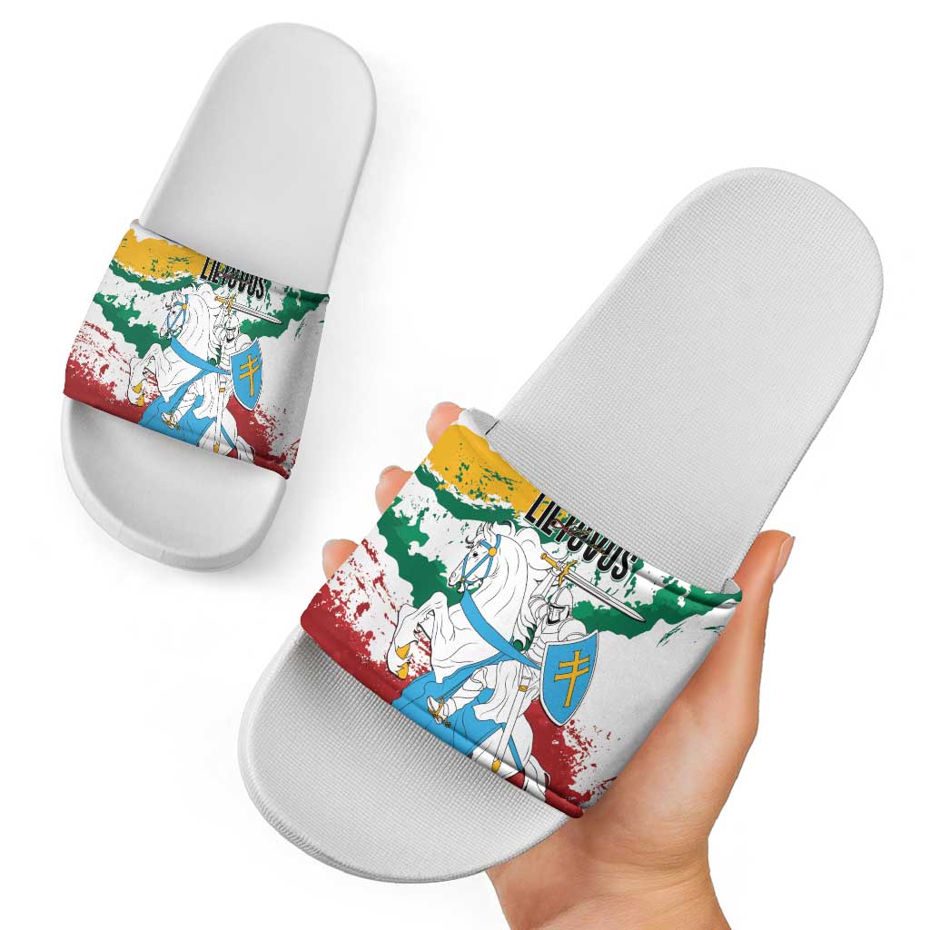 Lithuania Slide Sandals Lietuvos Artsy Vytis