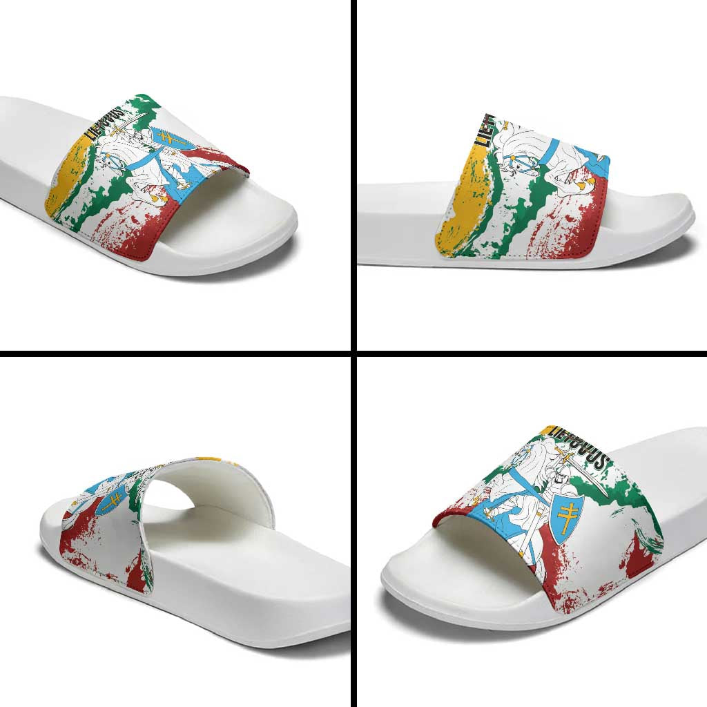 Lithuania Slide Sandals Lietuvos Artsy Vytis