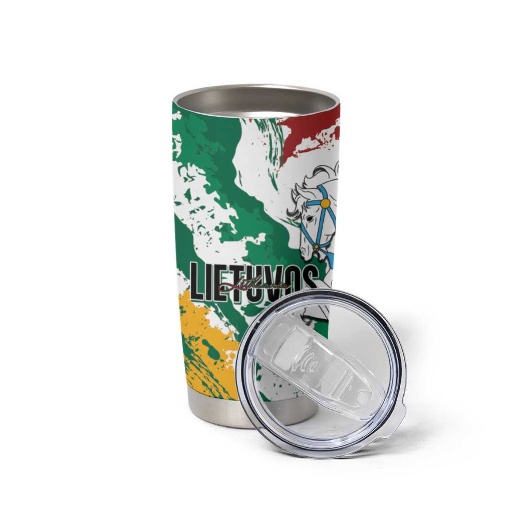 Lithuania Personalized Tumbler Cup Lietuvos Artsy Vytis