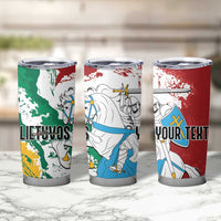 Lithuania Personalized Tumbler Cup Lietuvos Artsy Vytis