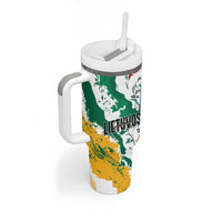 Lithuania Personalized Tumbler With Handle Lietuvos Artsy Vytis