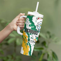 Lithuania Personalized Tumbler With Handle Lietuvos Artsy Vytis