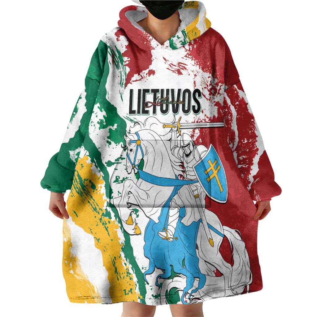 Lithuania Personalized Wearable Blanket Hoodie Lietuvos Artsy Vytis